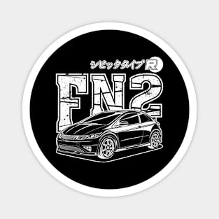 Civic Type R FN2 - White Print Magnet